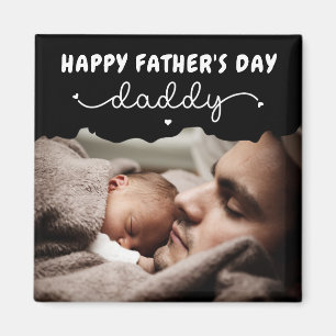 Imán Foto Minimalista del Día del Padre personalizado