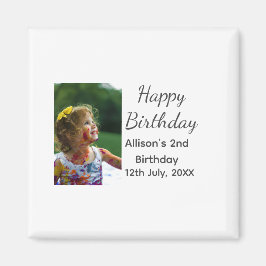 Imán Foto moderna clásica añadir nombre fecha feliz cum