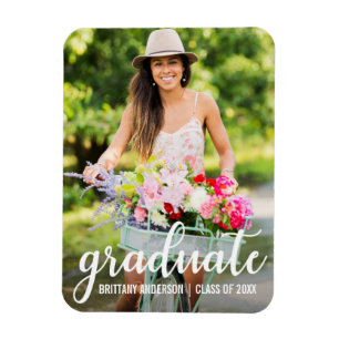 Imán Foto moderna de Invitación de graduación
