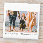 Imán Foto moderna de la familia de Personalizados simpl<br><div class="desc">El diseño está compuesto por una simple tipografía de guion sísmica y juguetona contra un fondo blanco. Añadir una foto personalizado.</div>