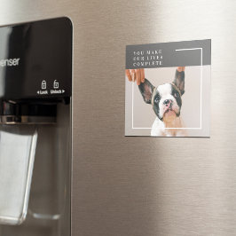 Imán Foto moderna de perro | Cita de perro