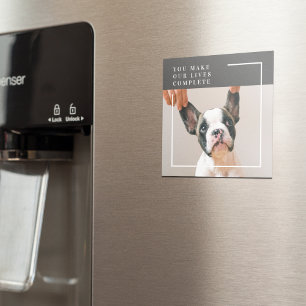 Imán Foto moderna de perro Cita de perro