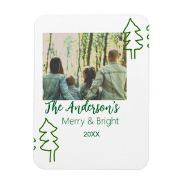 Imán Foto moderna del árbol de Navidad verde de nombre 