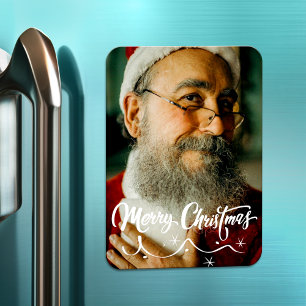 Imán Foto moderna Feliz Navidad
