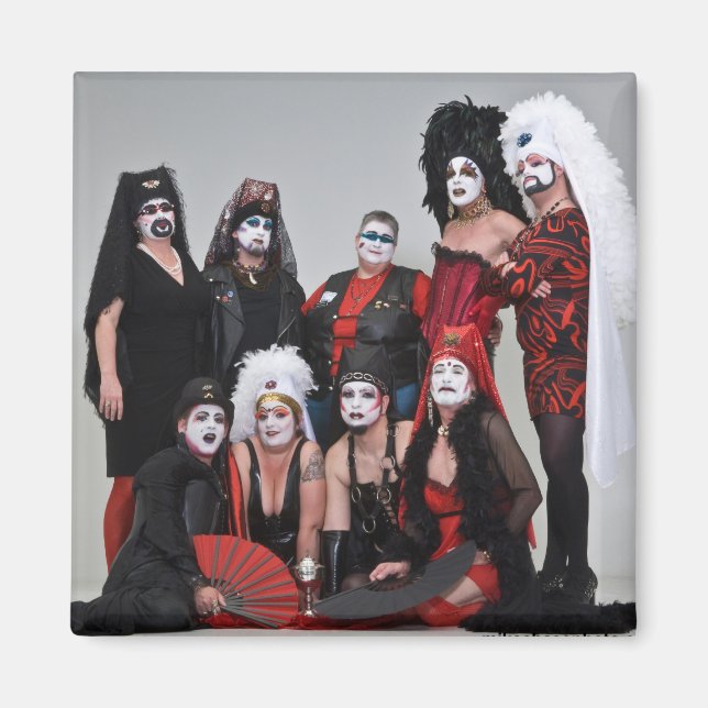 Imán Foto navideña de RR Sisters (Frente)