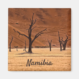 Imán Foto paisajística de Namibia muerta con texto
