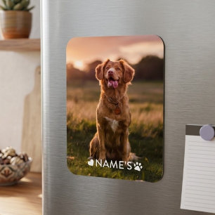Imán Foto personalizada con el nombre de tu perro
