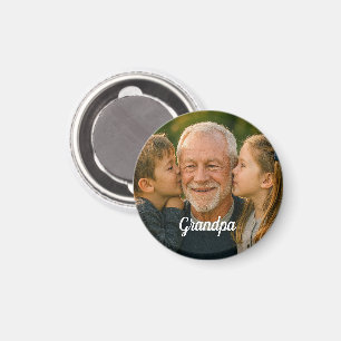 Imán foto personalizada de abuelo
