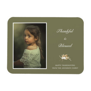 Imán Foto personalizada de Acción de Gracias
