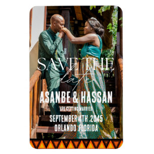 Imán Foto personalizada de boda étnica africana para gu