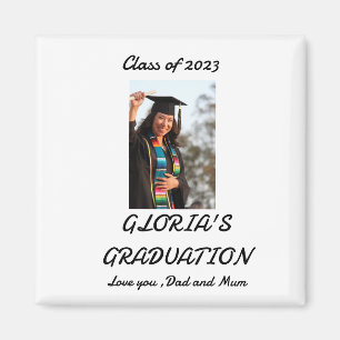 Imán Foto personalizada de graduación simple