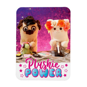 Imán Foto personalizada de Kawaii Cute Plushie Power