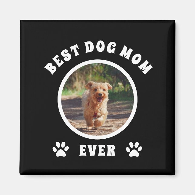 Imán Foto personalizada de la mejor madre del perro Per (Frente)