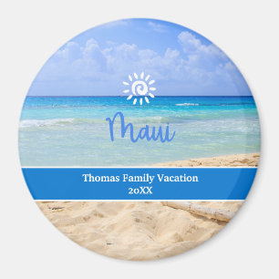 Imán Foto personalizada de la playa de Maui 