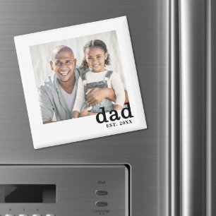 Imán Foto personalizada de Papá establecida