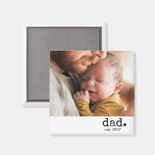 Imán Foto Personalizada de Papá Establecido