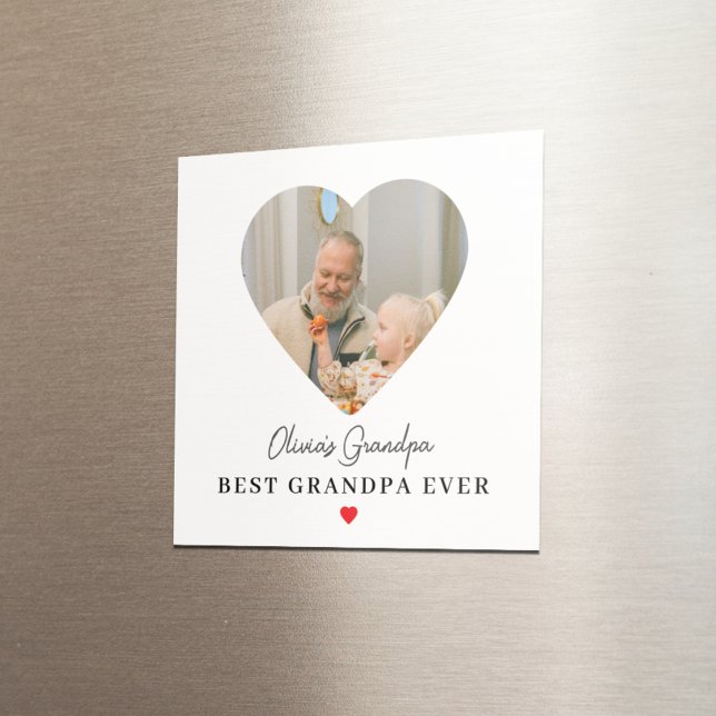 Imán Foto personalizada del abuelo | Mejor abuelo jamás (Subido por el creador)