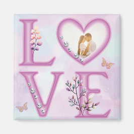 Imán Foto personalizada del Día de San Valentín