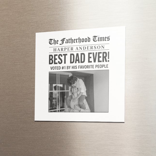 Imán Foto personalizada del mejor periódico de papá (Subido por el creador)
