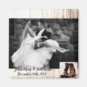 Imán Foto personalizada Magnet botas rústico