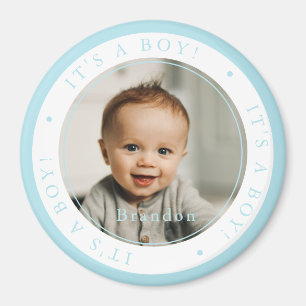 Imán Foto personalizada nacimiento niño ocasión simple