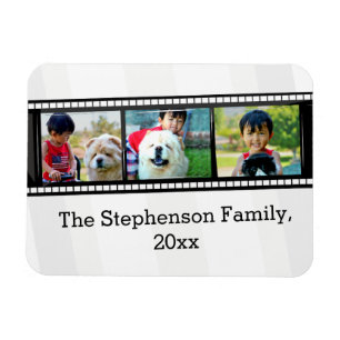 Imán foto personalizada tira de la película 3-Photo