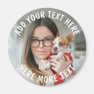 Imán Foto personalizada y texto o nombre
