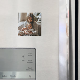 Imán Foto personalizada y texto personalizado Abuela de