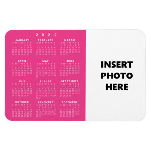 Imán Foto Personalizado 2020   Calendario de magenta ro