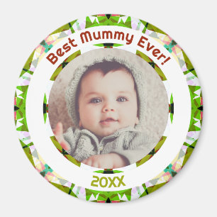 Imán Foto personalizado Día verde de la madre mejor mom