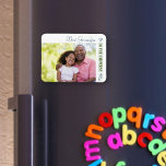 Imán Foto personalizado - Mejor Abuelo en el Universo<br><div class="desc">Personaliza este simple y moderno imán fotográfico para tu abuelo (abuelo, papá, etc). La plantilla está preparada para que usted añada su propia foto y edite el texto de ejemplo si lo desea. El texto de ejemplo actualmente dice "Mejor abuelo en el universo". El diseño está decorado con una paleta...</div>