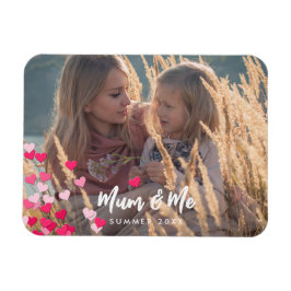 Imán Foto personalizado Moderna Escribiendo Corazones R