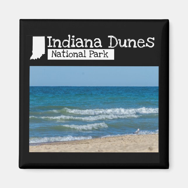 Imán Foto personalizado - Parque nacional Indiana Dunes (Frente)