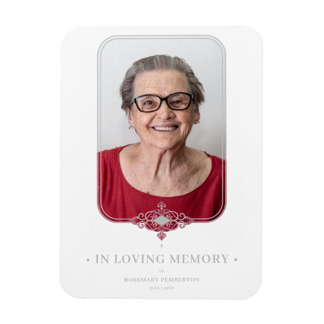 Imán Foto por efecto de efecto de encaje ornamental de  (Vertical)