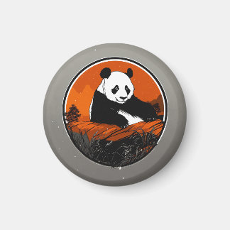 Imán foto roja de panda
