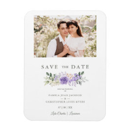 Imán Foto Romántica Rosas de color púrpura Boda de guer