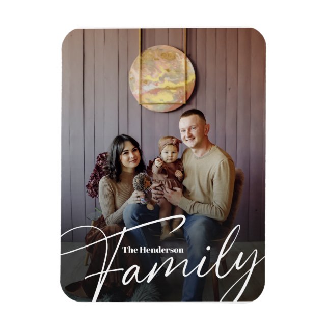 Imán Foto simple de la familia de Personalizados (Vertical)