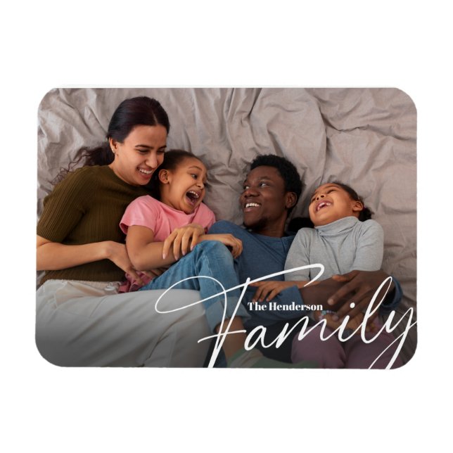Imán Foto simple de la familia de Personalizados (Horizontal)