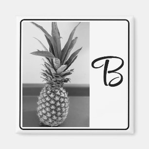 Imán Foto simple de una piña con un solo inicio