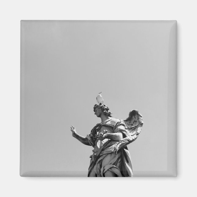 Imán Foto simple y moderna de la gaviota sobre la estat (Frente)