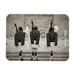 Imán Foto vintage de un guardia de honor, Atenas, Greci