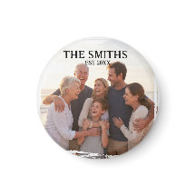 Foto y nombre de familia personalizados redondos