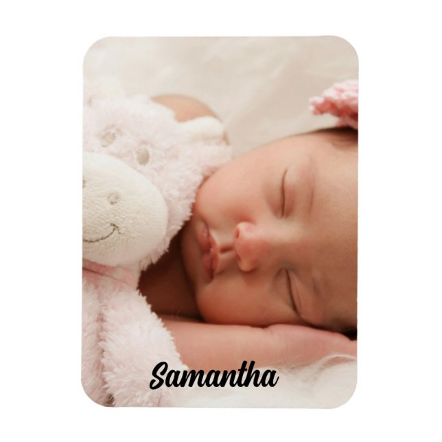 Imán Foto y nombre del personalizado (Vertical)