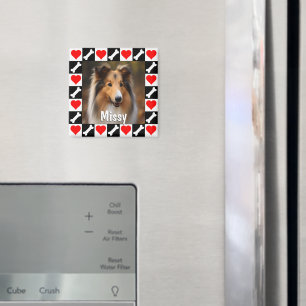 Imán Foto y nombre personalizados de perro personalizad