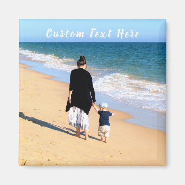 Imán Foto y texto personalizado - Su propio diseño - Me (Frente)