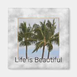 Imán Foto y texto personalizados de plata