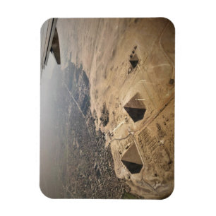 Imán fotografía aérea de pirámides de Egipto