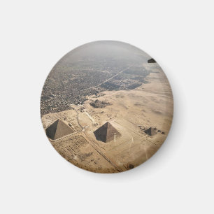 Imán fotografía aérea de pirámides de Egipto