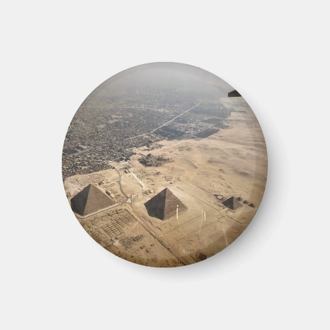 Imán fotografía aérea de pirámides de Egipto (Frente)