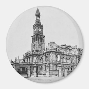 Imán Fotografía c1898 de ayuntamiento de Sydney del